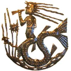 Mermaid With Trumpet Sculpture