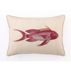 Snapper Embroidered Pillow