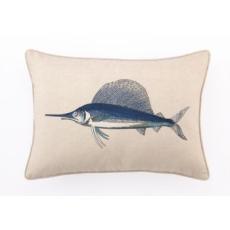 Marlin Embroidered Pillow
