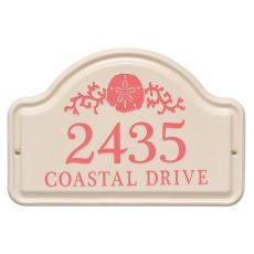 Personalized Sand Dollar Arch Plaque, Bristol Plaque With Coral Etching
