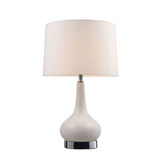 Mary-Kate And Ashley 18" Continuum White Table Lamp In Chrome