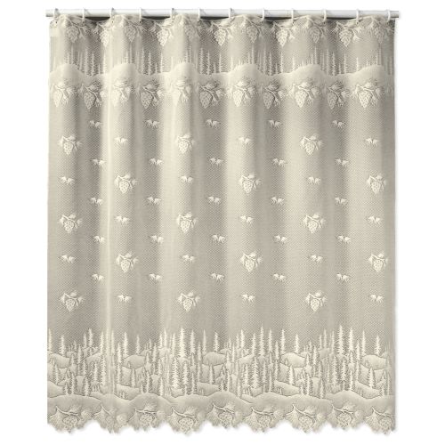 Pinecone 72X72 Shower Curtain, Ecru