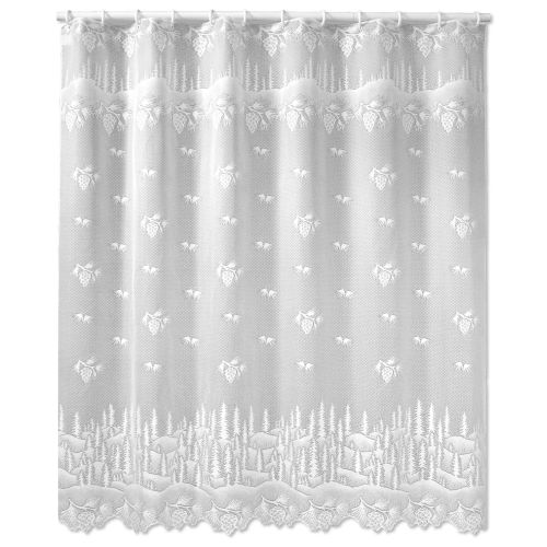 Pinecone 72X72 Shower Curtain, White