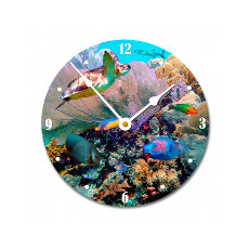 Fans And Fishes Wall Clock