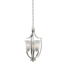 Foyer Collection 3 Light Pendant In Brushed Nickel