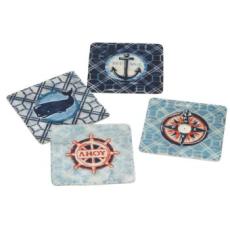 Coastal Capiz Coasters Set Of 4