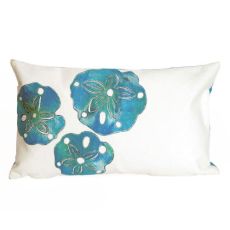 Liora Manne Visions I Sand Dollar Indoor/Outdoor Pillow Pearl 12"X20"