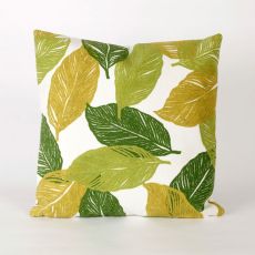 Liora Manne Visions I Mystic Leaf Indoor/Outdoor Pillow - Green, 20" Square