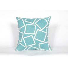 Liora Manne Visions I Squares Indoor/Outdoor Pillow - Blue, 20" Square