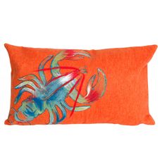 Liora Manne Visions II Lobster Indoor/Outdoor Pillow Orange 12"x20"
