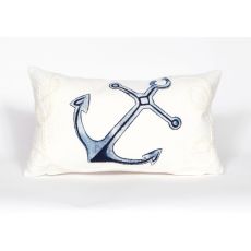 Liora Manne Visions Ii Marina Indoor/Outdoor Pillow - White, 12" By 20"