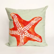 Liora Manne Visions Ii Starfish Indoor/Outdoor Pillow - Orange, 20" Square