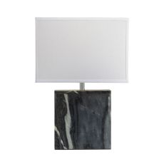 Grey Marble Square Table Lamp