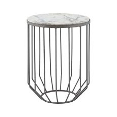 Helm Accent Table In Zinc