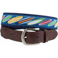 Surfs Up Leather Tab Belt