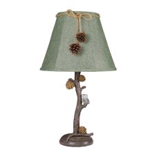 Pine Branch With Owl, Dark Green Shade