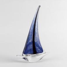 Badash Art Glass Crystal Sailboat Sculpture