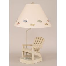 Coastal Lamp Adirondack Chair W/ Flip Flops - Weathered Paratan/Sage