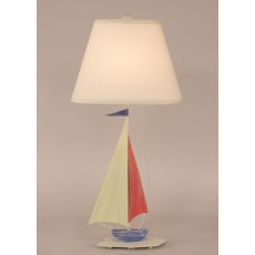 Iron Sail Boat Accent Lamp 