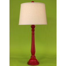 Coastal Lamp Round Buffet - Heavy Distressed Brick Red