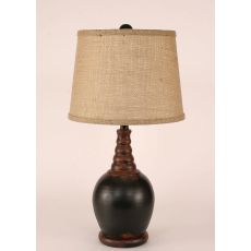 Coastal Lamp Round Accent Lamp W/ Ribbed Neck - Aged Black