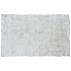 Sensual White Shag Rug, 5.3 X 7.7