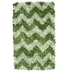 Shaggy Raggy Green Chevron Shag Rug, 2.7 X 4.7