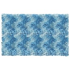 Shaggy Raggy Blue Chevron Shag Rug, 2.7 X 4.7