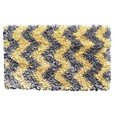 Shaggy Raggy Yllw/Gry Chevy Shag Rug, 4.7 X 7.7