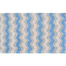 Ziggy-Blue Flannel Rug, 2.8 X 4.8