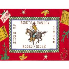 Rodeo Rider Hook & Flannel Rug, 10 X 14