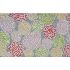 Multi Rose Hook Rug, 2.8 X 4.8