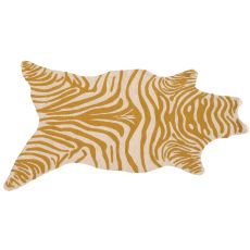 Zebra Lemon Shaped Hook Rug, 8 X 10