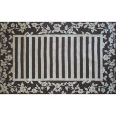 Silk Rose Stripe Hook Rug, 5.3 X 8.3