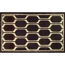 Honeycomb Brown Tufted Rug, 5 X 8