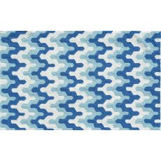Surge Blue Hook Rug, 2.8 X 4.8
