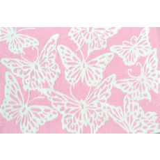 Multi Butterfly Pink Hook/Tufted Rug, 2.8 X 4.8