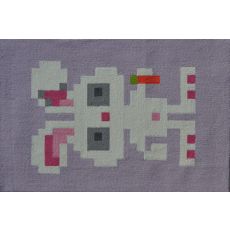 Pixel Bunny Hook Rug, 2.8 X 4.8