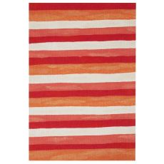 Liora Manne Visions II Painted Stripes Indoor/Outdoor Rug Red 24 in. x 36 in.