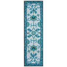 Liora Manne Visions IV Palazzo Indoor/Outdoor Rug Blue 27"X8'