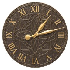Artisan 16" Indoor Outdoor Wall Clock , French Bronze