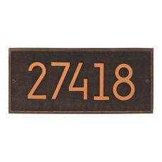 Hartford Modern Personalized Vertical Wall Plaque, Oil Rubbed Bronze