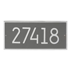 Hartford Modern Personalized Vertical Wall Plaque, Pewter/Silver