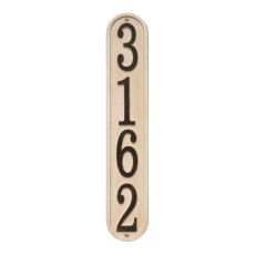 Stonework Vertical House Numbers Plaque, French Bronze