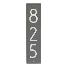 Delaware Modern Personalized Vertical Wall Plaque, Black/Silver