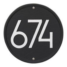 Round Modern Personalized Wall Plaque, Oil Rubbed Bronze