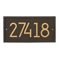 Rectangle Modern Personalized Wall Plaque, Coastal Green