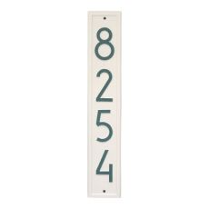 Vertical Modern Personalized Wall Plaque , White/Black