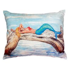Mermaid On Log No Cord Pillow 16X20