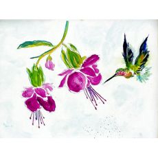Purple Hummingbird Place Mat Set Of 4